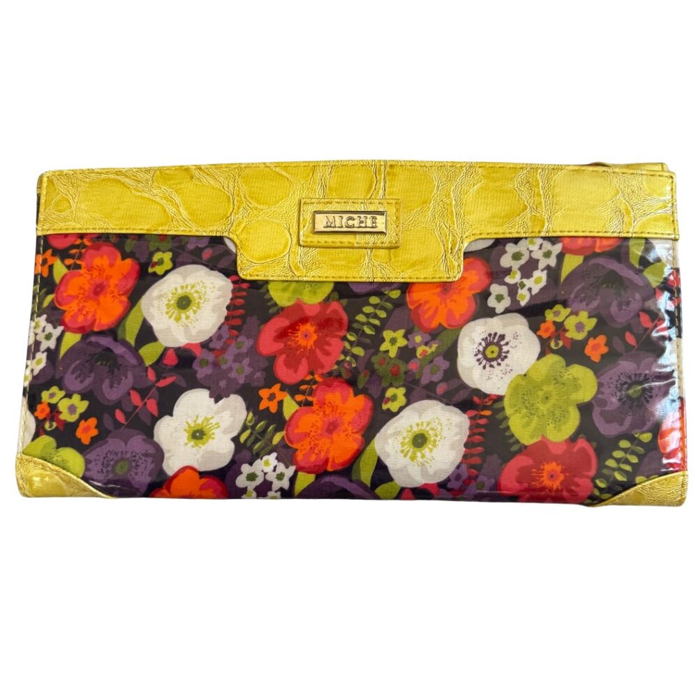 Miche Sabrina Handbag Shell Floral Print and Yellow Faux Leather Trim - Picture 5 of 5
